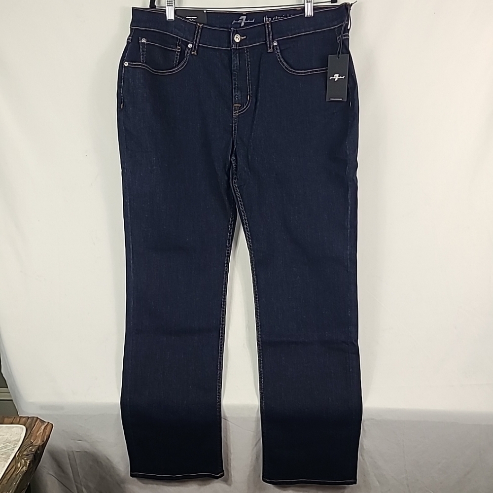 NEW 7 FOR ALL MANKIND The Straight Leg Blue Jeans Men's Size 38
